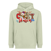 Matcha cozy season snowman Heavyweight Hoodie - CowGirlArtShop