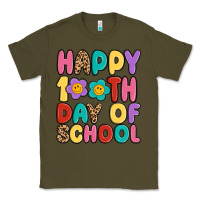 Army Green happy 100 th day of school Classic Tee - MaliasSmallBusiness