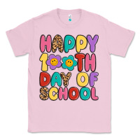 Bubblegum Pink happy 100 th day of school Classic Tee - MaliasSmallBusiness