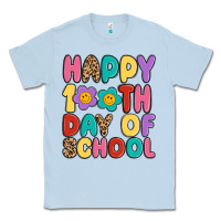 Dusty Blue happy 100 th day of school Classic Tee - MaliasSmallBusiness