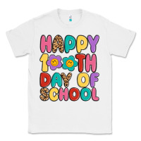 White happy 100 th day of school Classic Tee - MaliasSmallBusiness