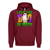 Burgundy I Put The Boo Zipper Hoodie - texasbilliewilder
