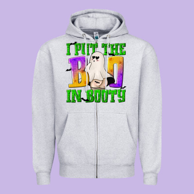 I Put The Boo Zipper Hoodie Designed By Texasbilliewilder