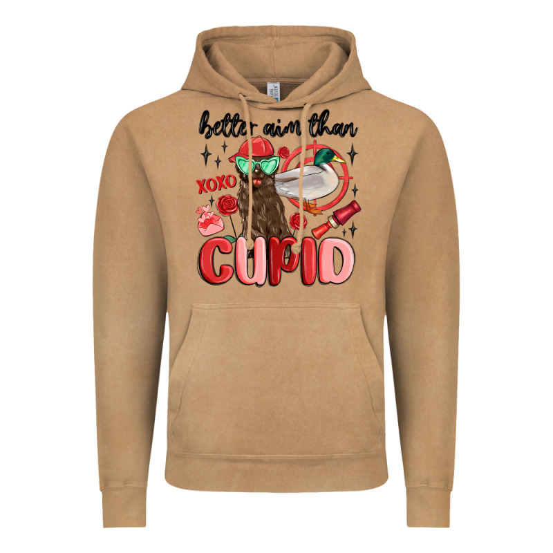 Better Aim Than Cupid With Dog And Duck Vintage Hoodie by MaliasSmallBusiness | Teevron