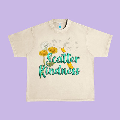 Scatter Kindness Urban Heavy Tee Designed By Nancycooperartshop