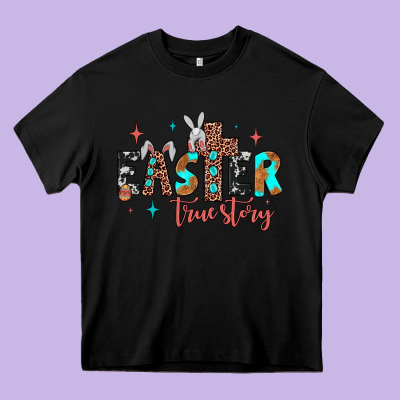 Easter True Story Heavy Core Tee Designed By Jahusdesignshop