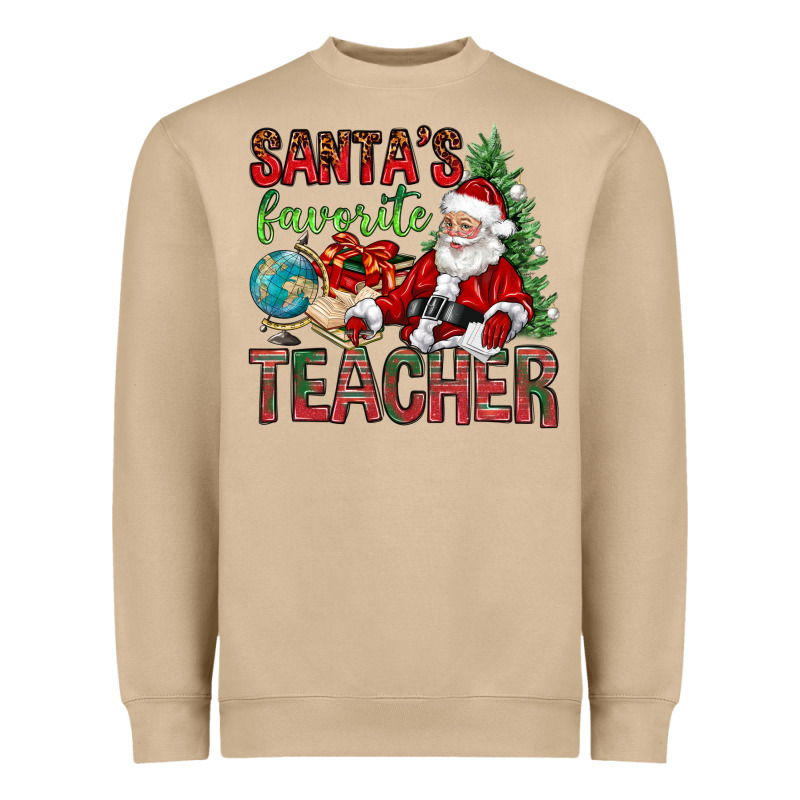 Santa's Favorite Teacher Heavyweight Sweatshirt by BundleAndBundleShop | Teevron