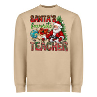 Mushroom Santa's Favorite Teacher Heavyweight Sweatshirt - BundleAndBundleShop