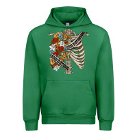Emerald kinda emotionless kinda emotional skeleton chest Urban Hoodie - FaDigitalArtStudio