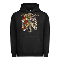 Pigment Black kinda emotionless kinda emotional skeleton chest Urban Hoodie - FaDigitalArtStudio