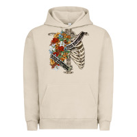 Pigment French Oak kinda emotionless kinda emotional skeleton chest Urban Hoodie - FaDigitalArtStudio