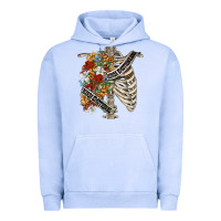 Pigment Grape Ice kinda emotionless kinda emotional skeleton chest Urban Hoodie - FaDigitalArtStudio