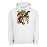 Pigment Lunar Rock kinda emotionless kinda emotional skeleton chest Urban Hoodie - FaDigitalArtStudio
