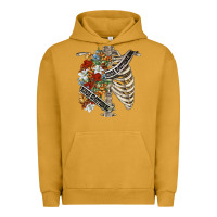 Pigment Peanut Butter kinda emotionless kinda emotional skeleton chest Urban Hoodie - FaDigitalArtStudio
