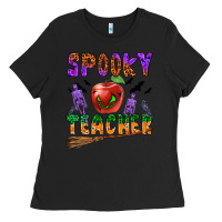 Black spooky teacher Ladies Tee - BundleAndBundleShop