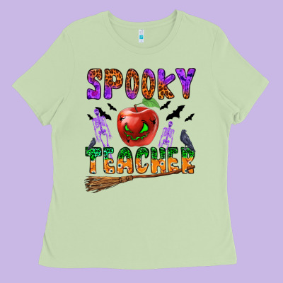 Spooky Teacher Ladies Tee Designed By Bundleandbundleshop