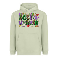 Matcha social worker mardi gras cowgirl Heavyweight Hoodie - CowGirlArtShop