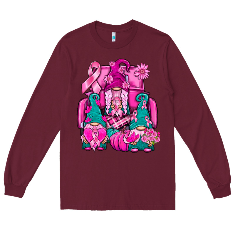 Breast Cancer Gnomies Truck Long Sleeve Tee by BundleAndBundleShop | Teevron