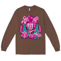 Chestnut Breast Cancer Gnomies Truck Long Sleeve Tee - BundleAndBundleShop