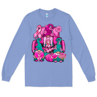 Colony Blue Breast Cancer Gnomies Truck Long Sleeve Tee - BundleAndBundleShop