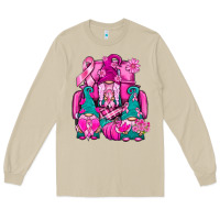 Mushroom Breast Cancer Gnomies Truck Long Sleeve Tee - BundleAndBundleShop