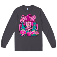 Smoke Breast Cancer Gnomies Truck Long Sleeve Tee - BundleAndBundleShop