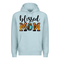 Blue Mist blessed mom Premium Hoodie - JahusDesignShop