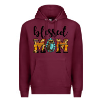 Burgundy blessed mom Premium Hoodie - JahusDesignShop