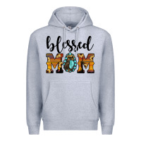 Heather Grey blessed mom Premium Hoodie - JahusDesignShop