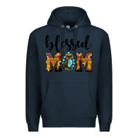Navy blessed mom Premium Hoodie - JahusDesignShop