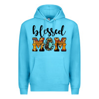 Ocean Blue blessed mom Premium Hoodie - JahusDesignShop