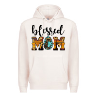 Pale Pink blessed mom Premium Hoodie - JahusDesignShop