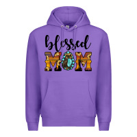 Purple blessed mom Premium Hoodie - JahusDesignShop