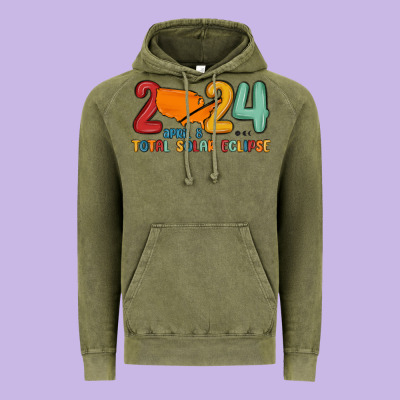 Total Solar Eclipse Vintage Hoodie Designed By Maliassmallbusiness