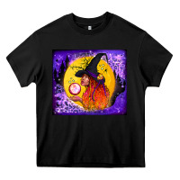 Black witch with crystal ball tumbler Heavy Core Tee - BundleAndBundleShop