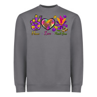 Storm Peace Love Mardi Gras Heavyweight Sweatshirt - BundleAndBundleShop