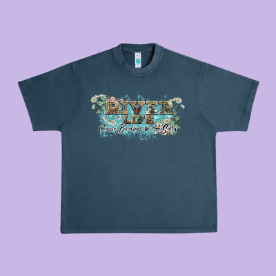 River Life Urban Heavy Tee Designed By Nancycooperartshop