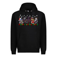 Black merry christmas gnomies Premium Hoodie - CowGirlArtShop
