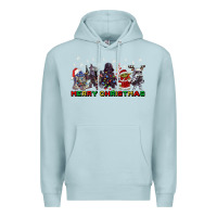 Blue Mist merry christmas gnomies Premium Hoodie - CowGirlArtShop