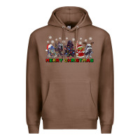 Chestnut merry christmas gnomies Premium Hoodie - CowGirlArtShop