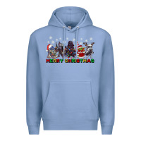 Colony Blue merry christmas gnomies Premium Hoodie - CowGirlArtShop