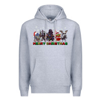 Heather Grey merry christmas gnomies Premium Hoodie - CowGirlArtShop