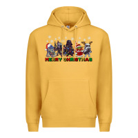 Mustard merry christmas gnomies Premium Hoodie - CowGirlArtShop