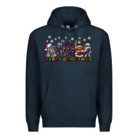 Navy merry christmas gnomies Premium Hoodie - CowGirlArtShop