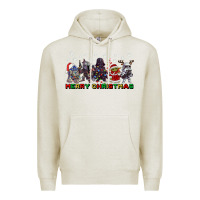 Oatmeal Heather merry christmas gnomies Premium Hoodie - CowGirlArtShop