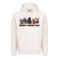 Pale Pink merry christmas gnomies Premium Hoodie - CowGirlArtShop