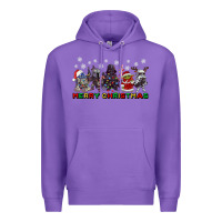 Purple merry christmas gnomies Premium Hoodie - CowGirlArtShop