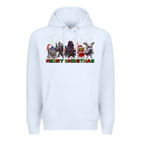 White merry christmas gnomies Premium Hoodie - CowGirlArtShop