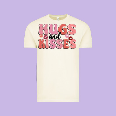 Hugs And Kisses Vintage Tee Designed By Maliassmallbusiness