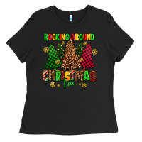 Black rocking around the christmas tree Ladies Tee - AdoDesignShop